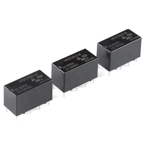 Mini Relais HFD27 DC 5V 12V 24V 2A HFD27-005-M HFD27-012-M HFD27-024-M 8Pin 125VAC 30VDC Power Relais(2 pieces,HFD27-012-M) von FEDDVJKB