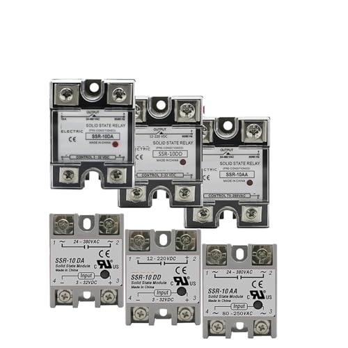 SSR-25DA SSR-40DA SSR-40AA SSR-40DD SSR 10A 25A 40A 60A 80A 100A DD DA AA Halbleiterrelais 1 Stück(DA,BLACK_25A) von FEDDVJKB