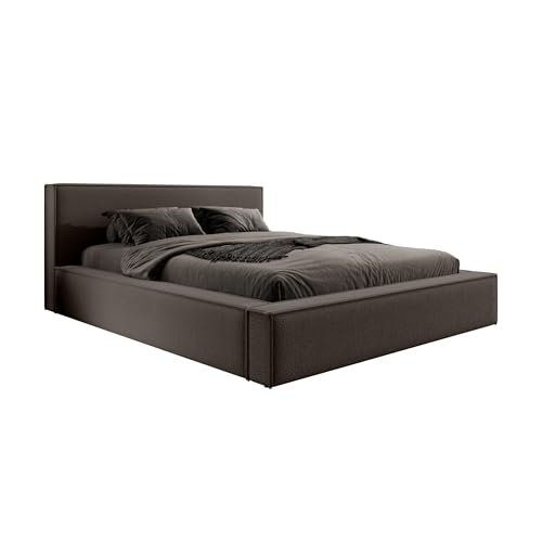 FEDVE Bett 180x200 Grauoliv - Mendocino Polsterbett Mit Bettkasten - Doppelbett Mit Stauraum für Schlafzimmer FEDVE Bett 180x200 Grauoliv - Mendocino Polsterbett Mit Bettkasten - Doppelbett Mit Stauraum für Schlafzimmer von FEDVE