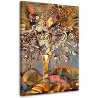 Feeby - Bild auf Leinwand, Baum der Liebe – Reproduktion von g. Klimt – 60 x 90 von FEEBY