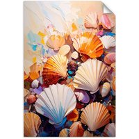 Selbstklebendes Poster – Wandsticker Bunte Muscheln am Strand 20x30 cm Selbstklebendes Poster – Wandsticker Bunte Muscheln am Strand 20x30 cm von FEEBY