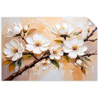 Selbstklebendes Poster – Wandsticker Cremefarbene Blumen Imitation Ölfarbe 30x20 cm Selbstklebendes Poster – Wandsticker Cremefarbene Blumen Imitation Ölfarbe 30x20 cm von FEEBY