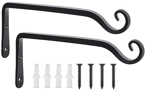 FEED GARDEN Wandhaken zum Aufhängen von Pflanzen, dekorativer gerader Pflanzenaufhänger Vogelfutterspendern, Windspielen, Blumenkörben, Yogamatte, Innen- und Außenbereich, 2 Stück, 25,4 cm, schwarz FEED GARDEN Wandhaken zum Aufhängen von Pflanzen, dekorativer gerader Pflanzenaufhänger Vogelfutterspendern, Windspielen, Blumenkörben, Yogamatte, Innen- und Außenbereich, 2 Stück, 25,4 cm, schwarz von FEED GARDEN