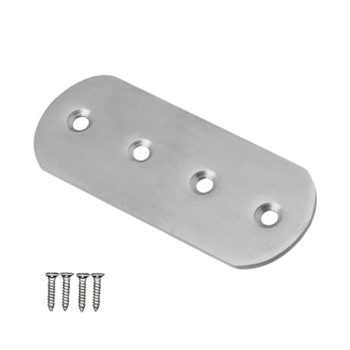 FEEIMOL Edelstahl Flachverbinder Lochplatte Verbindungsplatte Flache Ecke Bracket mit Schrauben für Schränke Tabelle Stuhl Bücherregal Holz Möbel 100x38x3mm von FEEIMOL