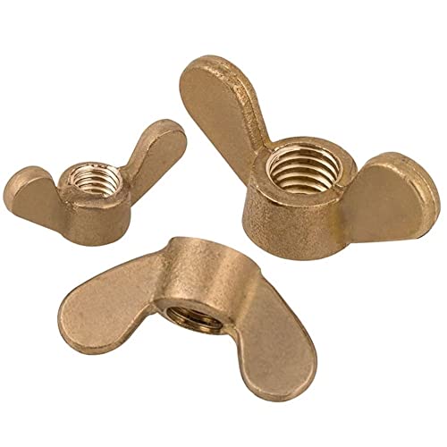 FEEIMOL Flügelmuttern Messing Butterfly Handmuttern M6 (6 Stück) von FEEIMOL