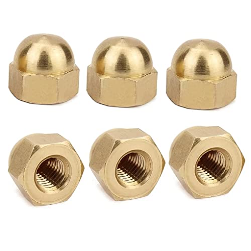 FEEIMOL Hutmuttern Messing Sechskant-Eichelmuttern Kupfer Kappenmuttern M18 (1 Stück) von FEEIMOL