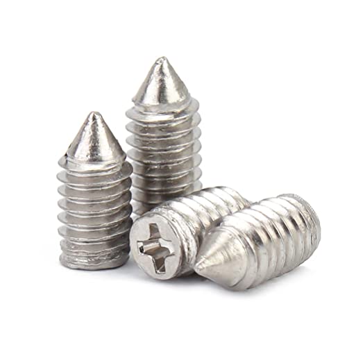 FEEIMOL Kegelspitze Gewindestifte Edelstahl Phillips Madenschrauben M2x5mm (60 Stück) von FEEIMOL