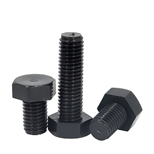 FEEIMOL Kunststoff Schrauben Nylon Sechskantschrauben Vollgewinde Maschinenschrauben Schwarz M10x20mm (10 Stück) von FEEIMOL