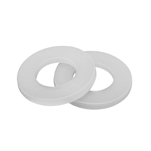 FEEIMOL Kunststoff Unterlegscheiben Flach Unterlegscheiben Weiß Nylon Beilagscheiben M24x45x3.0mm (10 Stück) von FEEIMOL