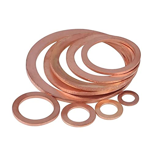 FEEIMOL Kupfer Flache Unterlegscheiben Kupferdichtringe M30x50x2.0mm (2 Stück) von FEEIMOL