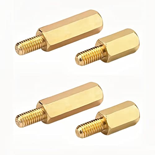 FEEIMOL M2,5 Abstandshalter Messing Hex Distanzhülsen PCB Platinen Abstandshalter Männlich Weiblich Gewinde Abstandsbolzen M2.5x15+6mm (20 Stück) von FEEIMOL