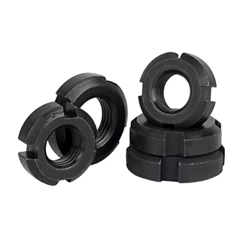 FEEIMOL M30x1.5mm Rundmuttern mit Schlitzen, Karbonstahl 4-Schlitz-Schlüsselmutter für Rollenlager, Pumpenventil (2 Stück) von FEEIMOL