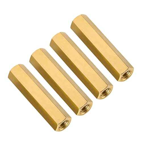 FEEIMOL Messing Hex Spacer Weiblich Gewinde Spacer Distanzbolzen Sechskant Abstandsbolzen Muttern M4x30mm (10 Stück) von FEEIMOL