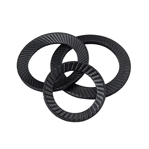 FEEIMOL Rutschfeste Unterlegscheiben Kohlenstoffstahl Zahnscheiben Sicherungsscheiben M3x5.5mm (90 Stück) von FEEIMOL