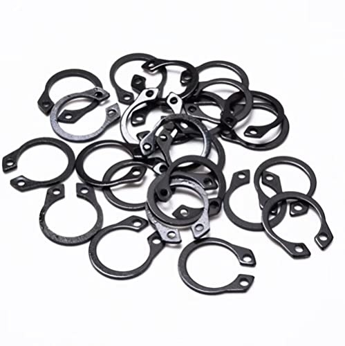 FEEIMOL Sprengring Manganstahl Sicherungsring E-Clip Externe C-Clips Geteilte Schnallen Unterlegscheiben 27mm (40 Stück) von FEEIMOL