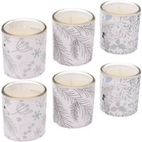 Duftkerzen mit Weihnachtsmotiv, ø 4,5 cm, 6er-Set von FÉÉRIC LIGHTS AND CHRISTMAS