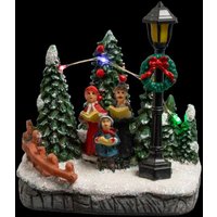 Weihnachtsdorf Tannenbäume 3 oder 4 batteriebetriebene mehrfarbige LEDs - Sänger von FÉÉRIC LIGHTS AND CHRISTMAS