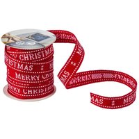 Gewebtes Band 10mm l.3 m Polyester - Frohe weihnachten Gewebtes Band 10mm l.3 m Polyester - Frohe weihnachten von FÉÉRIC LIGHTS AND CHRISTMAS