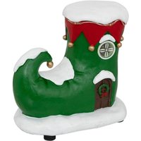 Beleuchtetes Dorf Haus Stiefel 5 LEDs sortiert - Grün von ATMOSPHERA