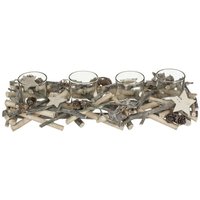 Windlicht Tischmitte buche mit 4 Windlichtern Holz weiß - Atmosphera créateur d'intérieur Windlicht Tischmitte buche mit 4 Windlichtern Holz weiß - Atmosphera créateur d'intérieur von FÉÉRIC LIGHTS AND CHRISTMAS