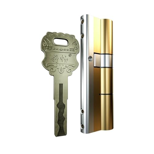 1 Satz 10-teiliger Messing-Schließzylinder mit Schlüsseln – Türschlosskern aus Kupfer der Super-C-Klasse – 90 mm Diebstahlschutz-Eingangsschlossmechanismus(100=32.5+67.5) von FEFEF