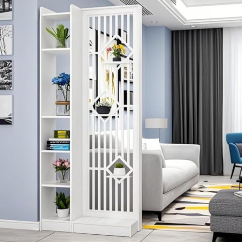 1 Set stilvoller freistehender Raumteiler mit Regalen – multifunktionaler Sichtschutz und Bücherregal for den Heim- und Bürogebrauch(80x30x200cm) von FEFEF