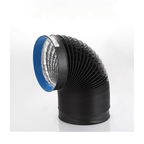 1 Stück 150 mm PVC-Aluminiumfolien-Lüftungsrohr – 1,5–6 m schwarzer flexibler Schlauch for Küchenabluft und HVAC(3m) von FEFEF