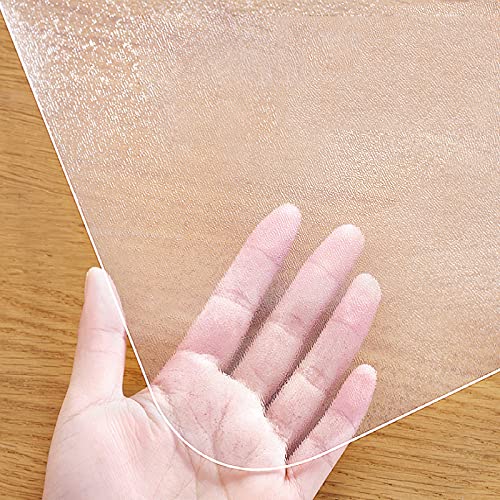 1 Stück 2 mm mattierter transparenter PVC-Tischdeckenschutz – anpassbare rechteckige Tischdecke for den Essbereich und das Büro(55 x 80cm) von FEFEF