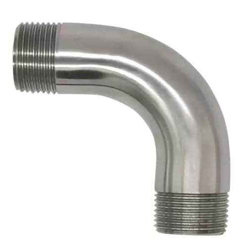 1 Stück 304ss 90-Grad-Außengewindebogen, Größen 1/4" bis 2" for Wasser-, Öl- und Sanitärrohrverbindungen(DN15) von FEFEF