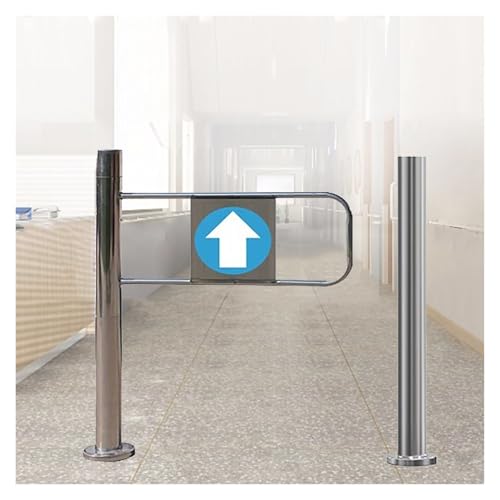 1 Stück Einweg-Schwingtür aus Edelstahl – Robustes Rückpralltor for gewerbliche Zugänge – 60 cm Druckvorrichtung, Silber-Finish(Silver-l,W 85cm) von FEFEF