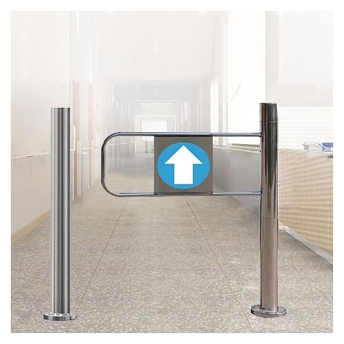 1 Stück Einweg-Schwingtür aus Edelstahl – Robustes Rückpralltor for gewerbliche Zugänge – 60 cm Druckvorrichtung, Silber-Finish(Silver-r,W 80cm) von FEFEF