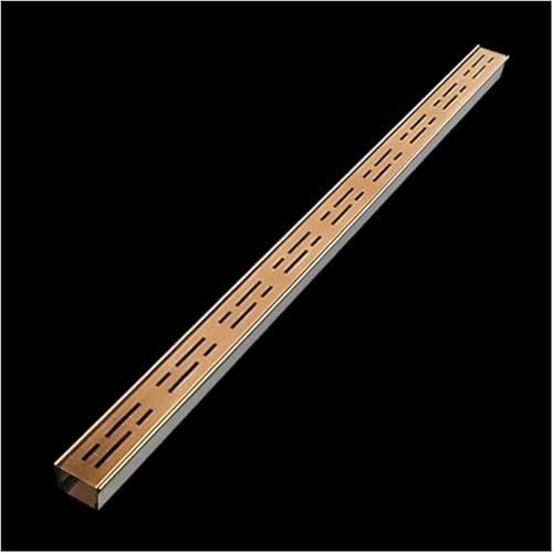 1 Stück Roségold 304 Edelstahl Gartenentwässerungssystem - Herausnehmbare Gitter for effiziente Wasserfilterung(W3.5cmxH3cmxL100cm) von FEFEF
