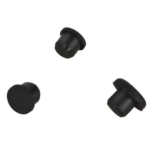 5 Stück schwarze Kappenstopfen aus Silikonkautschuk – T-Typ-Stopfen for Kolben, Durchmesser 15–21 mm, runder Dichtungslochstopfen(21mm) von FEFEF