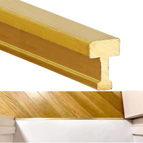 Anpassbare Übergangsleiste aus massivem Messing for Teppich und Fliesen – langlebige Lückenabdeckung for glatte Bodenkanten(W4xH6mm(0.16"x0.24")) von FEFEF