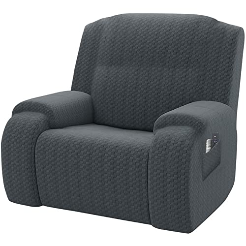 FEFEF 1 Stück All-Inclusive-Überzug for übergroße Stretch-Liegestühle – Rutschfester, weicher Möbelschutz for elektrische Liegestühle(Dark Grey) von FEFEF