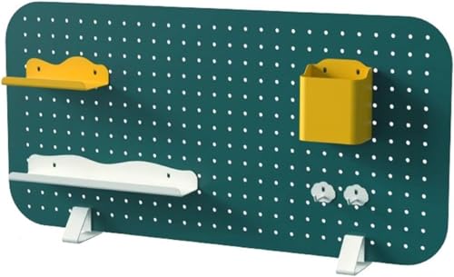 FEFEF 1 Stück benutzerdefinierter Schreibtisch-Organizer aus Massivholz mit Stecktafel und Sichtschutz – 78 x 38 cm Klemmteiler for Büro- und Spielbereiche(Green) von FEFEF
