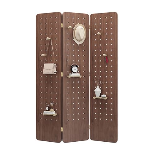 FEFEF 3/4-Paneele-Raumteiler aus Stecktafeln – vielseitiger Sichtschutz mit Lagerregal for Handwerks- und Einzelhandelsveranstaltungen(Brown,3 Panel) von FEFEF