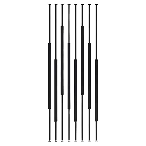 FEFEF 8 Stück höhenverstellbare Raumteiler-Lamellen – Sichtschutzwände mit Metallrahmen for Zuhause und Büro(Black,100cm) von FEFEF