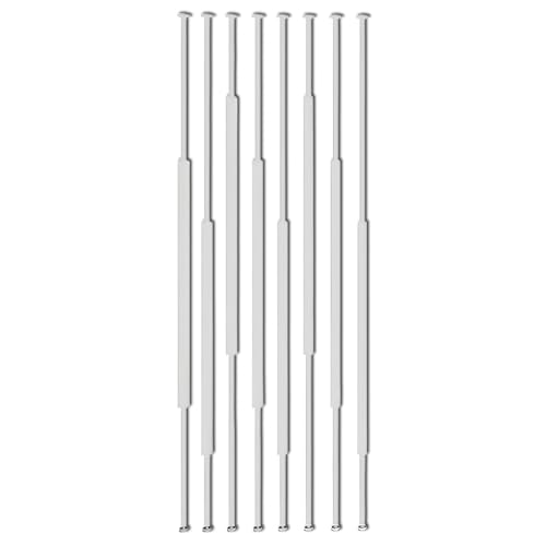 FEFEF 8 Stück höhenverstellbare Raumteiler-Lamellen – Sichtschutzwände mit Metallrahmen for Zuhause und Büro(White,170cm) von FEFEF