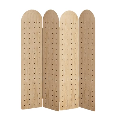 FEFEF Faltbarer Raumteiler mit Stecktafel, 4 Paneele – vielseitiger Trennwandschirm for Privatsphäre und Präsentation(Style 2 180x40cm-4 Panel) von FEFEF
