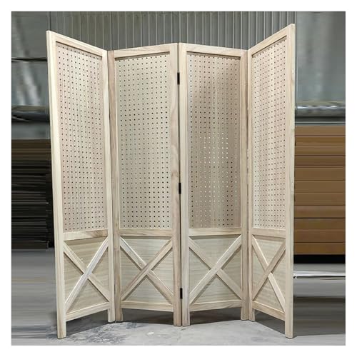 Faltbarer Stecktafel-Trennwandschirm – tragbarer Raumteiler mit 4 Paneelen for die Präsentation von Kunsthandwerk und Kunstwerken, leicht zu verstauen und zu reinigen(Wood Color) von FEFEF