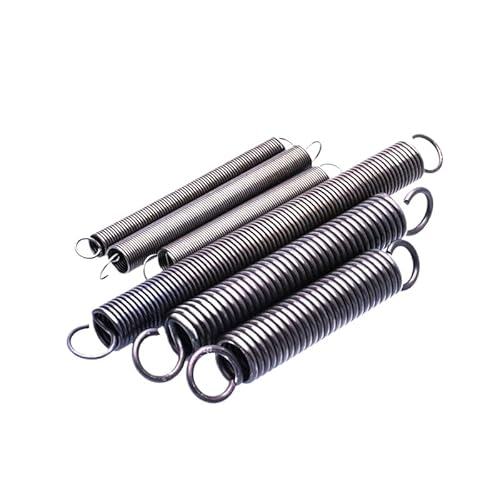 Hakendraht-Zugfedern - 0,8–0,9 mm Drahtdurchmesser, 5–12 mm Außendurchmesser, 15–1000 mm Länge - Zugfedern aus Federstahl(0.9 x 7 x 60mmx1pcs) von FEFEF