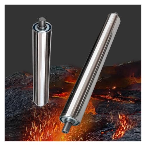 Hochleistungs-Förderrollen aus Edelstahl – 16 Zoll, 2er-Pack, for die Holzbearbeitung und den industriellen Einsatz(L450MMxDia50mm) von FEFEF