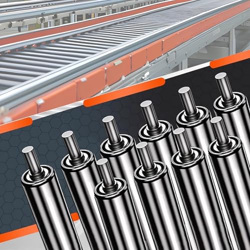 Hochleistungs-Förderrollen aus Edelstahl – 6 Stück, 25 mm bis 60 mm Durchmesser, ideal for Tischsägen, Rasenmäher und Heimwerkerprojekte(L250MMxDia38MM) von FEFEF