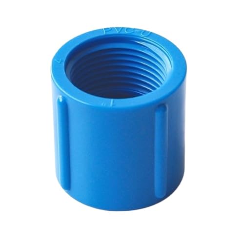 PVC-Rohrverbinder mit Innengewinde – 20–32 mm Gartenbewässerungsanschluss – langlebige gerade Kappe for Rohrverbindung in Weiß/Grau/Blau (1 Stück)(Blue,25mm) von FEFEF