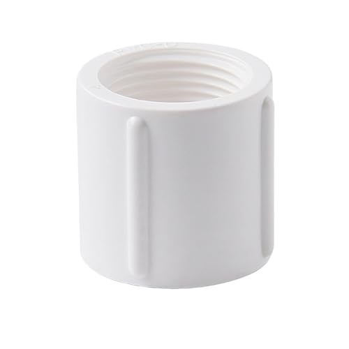 PVC-Rohrverbinder mit Innengewinde – 20–32 mm Gartenbewässerungsanschluss – langlebige gerade Kappe for Rohrverbindung in Weiß/Grau/Blau (1 Stück)(White,20mm) von FEFEF