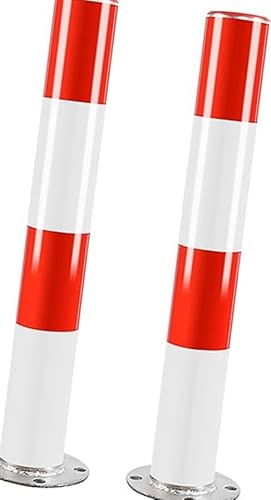 Sicherheitspoller for Einfahrten – 2er-Pack Parkpfosten aus verstärktem Stahl mit reflektierenden Streifen for und Schutz Sicherheitspoller for Einfahrten – 2er-Pack Parkpfosten aus verstärktem Stahl mit reflektierenden Streifen for und Schutz von FEFEF