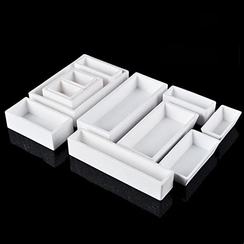 Tiegel aus 99% Aluminiumoxid – Hochtemperaturbeständiges Porzellanschiffchen for die Verbrennung bis 1600 °C – 1 Stück(Classification:60.30.14) von FEFEF