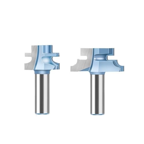FEFHFKZCZZ 12mm 1/2 Zoll Schaft Router Bit Set Holzbearbeitung Nut Fräser Wolfram Legierung Holz Zapfen Bits Werkzeuge(2Pcs 12.7mm Shank) von FEFHFKZCZZ