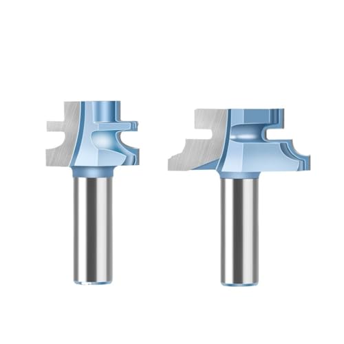 FEFHFKZCZZ 12mm 1/2 Zoll Schaft Router Bit Set Holzbearbeitung Nut Fräser Wolfram Legierung Holz Zapfen Bits Werkzeuge(2Pcs 12mm Shank) von FEFHFKZCZZ